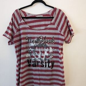 Women's Plus Size Striped Shirt, Maurices Brand, Size 1